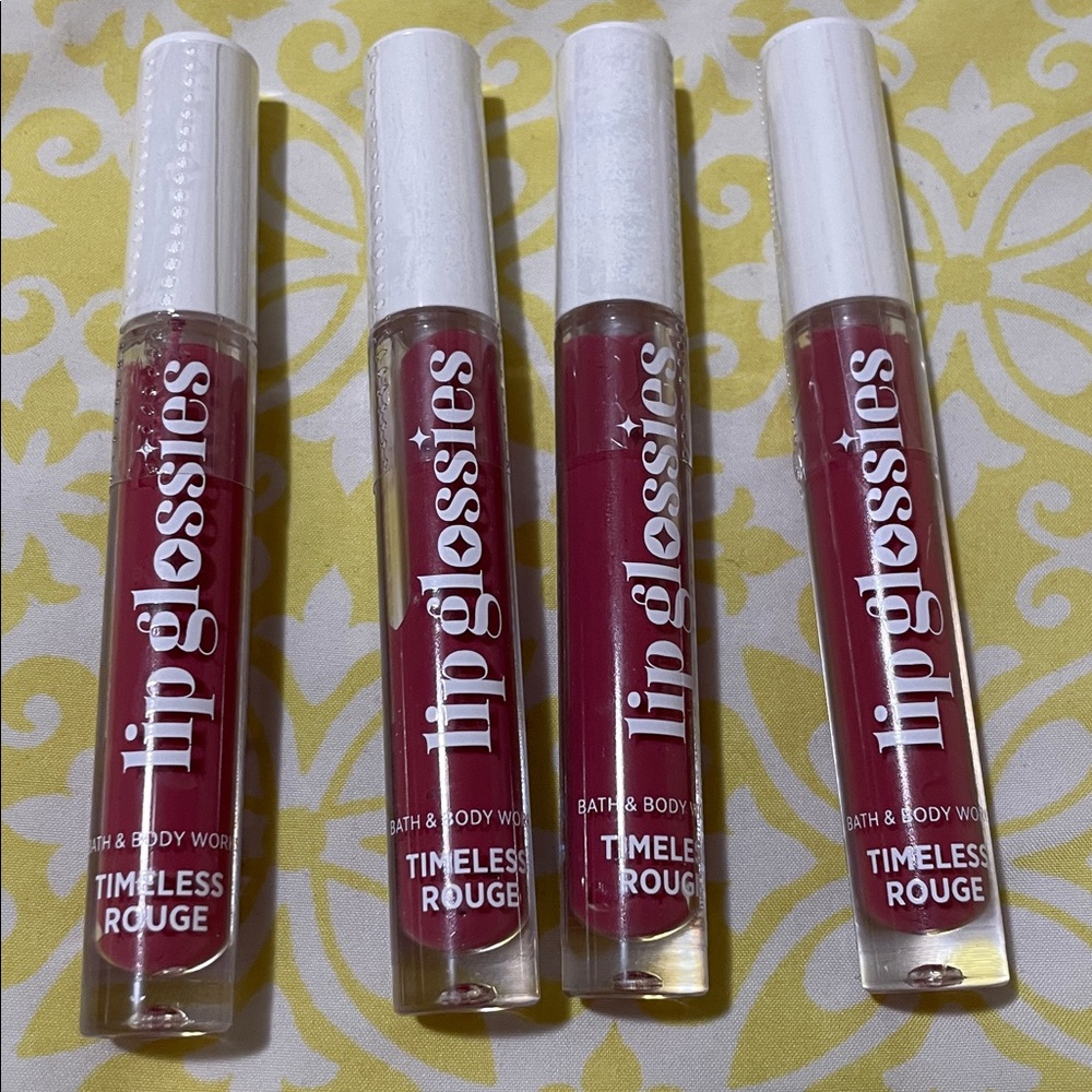 Bath & Body Works 4 Lip Gloss Bundle in Timeless Rouge Red NIP Best Price for 4! - Picture 3 of 5